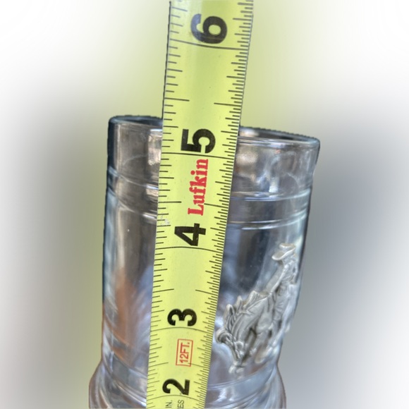 2 Glass Beer Mugs Steins Pewter Cowboy Horse Bull Rodeo Metalworks Pendleton - Picture 4 of 10